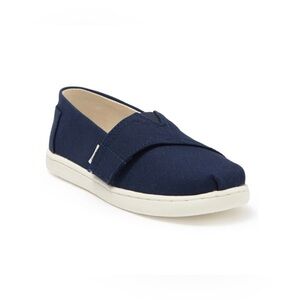 TOMS Belmont Canvas Sneaker (Toddler) NAVY CANVAS, Size 9 M